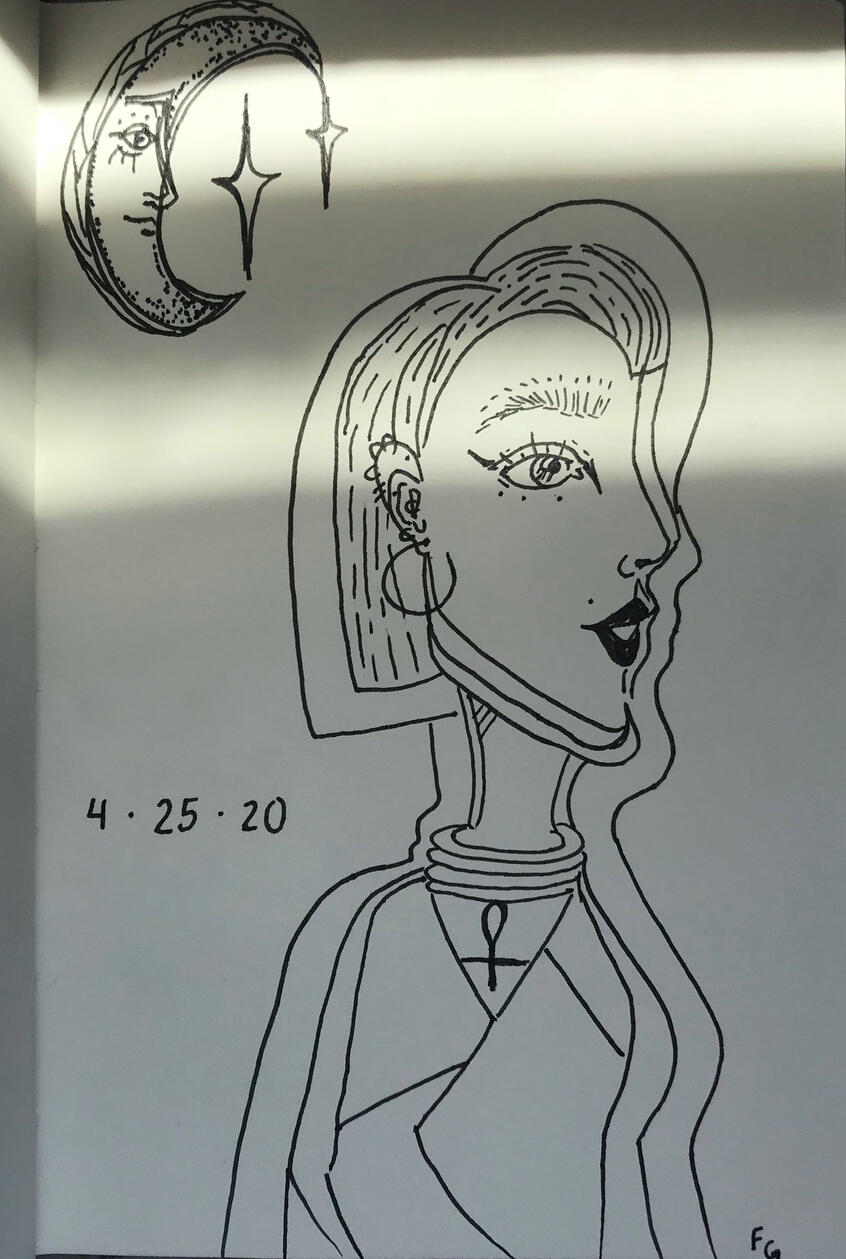 Eternal Life, Modern, 2020. Ink on paper